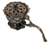 JOINPAYA Brûleur de Parfum Lotus en Alliage de Zinc, Diffuseur D'arômes Compact et Pratique pour Bureau et Maison, Porte-Parfum Décoratif à Usage Quotidien, Design en Ancien Bronze,