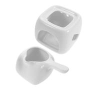 JOINPAYA Brûleur d'encens à huiles essentielles en céramique blanc avec réglage précis, adapté pour salons de beauté et espaces de bien-être