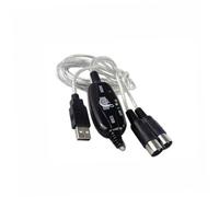 JOINPAYA Câble Midi vers USB 1,8 M Puce Haute Performance, Compatible Windows et Systèmes, Câble de Connexion Stable pour Clavier, Batterie et Carte Son, pour Studio de Musique