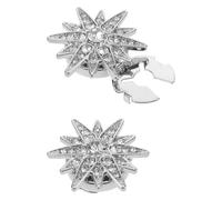 JOINPAYA Cache-boutons Métal Étoile Brillante, Lot de 2 Pièces Blanches, Accessoires Amovibles pour Décoration Col de Chemise et Veste, Ornements Élégants et Polyvalents pour Tenues