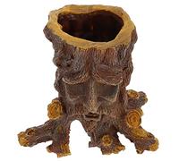 JOINPAYA Cachette pour Reptile en Résine Souche de Cachette Décorative pour Terrarium Refuge pour Lézard Décoration Naturelle pour Reptiles pour Gecko et Tortue 20X15X10 CM