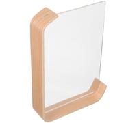 JOINPAYA Cadre Photo de L Double Face 21x14 Cm en Acrylique Transparent avec Base Bois Présentoir Photo Créatif pour Décoration de Table Fête et Mariage Cadre Flottant Design Compact