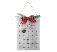 JOINPAYA Calendrier de L'avent Couronne de Fête en Bois à Suspendre, Panneau Décoratif Multifonctionnel pour Maison et Bureau, Décoration Festive Rustique