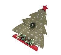 JOINPAYA Calendrier de L'avent en Bois Rustique Couronne en Rotin, Décoration de Table Pratique et Charmante pour Fête de Noël et Décoration de Maison