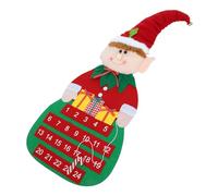 JOINPAYA Calendrier Mural de L'avent en Feutre Rouge Design Interactif pour Décoration de Porte et Fête de Noël, pour Adultes et Garçon et Filles Pendant la Saison des Fêtes