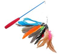 JOINPAYA Canne pour Chat Jeu Interactif avec Plume Bâton De Taquin pour Chat Intérieur Divertissement pour Chatons Set De Jouets