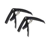 JOINPAYA Capodastre Réglable pour Guitare Acoustique et Électrique en Métal et ABS, Facile à Utiliser Lot de 2 Pièces Noir pour Musique Folk et Country