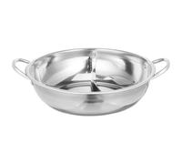 JOINPAYA Caquelon Fondue Chinois Acier Inoxydable Compatible Induction Marmite Séparateur pour Plats Multiples