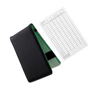 JOINPAYA Carnet de Score PU Noir Protège Cartes de Score Compact pour Enregistrement Pratique sur Parcours