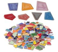 JOINPAYA Carreaux de Mosaïque en Céramique Irréguliers 200 G Assortiment Multicolore de Tesselles Granuleuses pour Bricolage Créatif Décoration Maison Jardin et Sols de Salle de Bain