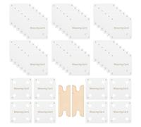 JOINPAYA Cartes de Tissage Carrées Blanches 64 Pcs en Carton pour Loisirs Créatifs Tissage sur Tablette Kit Complet pour Création DIY et Projets Manuels