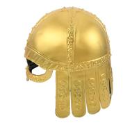 JOINPAYA Casque Viking pour Adulte Doré, Casque Médiéval pour Cosplay de Chevalier, Accessoire de Costume Viking Unisexe Sangle Élastique, pour Carnaval, Jeux de Rôle et Spectacles