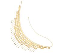 JOINPAYA Ceinture à Chaînes Métalliques Superposées pour Femmes - Ceinture de Danse Orientale Ajustable en Métal Doré avec Pendentifs Pièces Vintage et Pompons - Bijou de Taille Ethnique