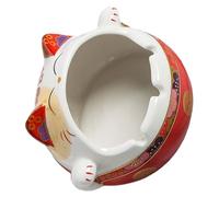 JOINPAYA Cendrier Cendrier Décoratif Fonctionnel Maison en Céramique pour Noël Rouge de Chat Simple et Innovante Décoration de Bureau
