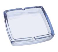 JOINPAYA Cendrier en Verre Carré Transparent 1 Pièce, Grand Format Bords Lisses Sécurisés, Cendrier Décoratif Minimaliste pour Bureau et Maison, pour Cigarettes et Cigares, Usage Intérieur
