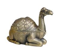 JOINPAYA Cendrier Métallique Coupe-Vent de Chameau Vintage, Grand Format, avec Couvercle en Métal, pour Fumeurs, Usage Intérieur Salon et Table Basse, Cendrier Décoratif Fonctionnel