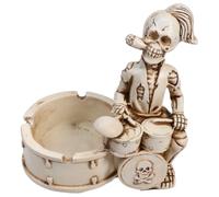 JOINPAYA Cendrier Squelette Créatif en Résine Blanc, Ambiance Halloween | Décoration Intérieure Maison Bureau, Finition Soignée, Bords Lisses, Stable, Style Art