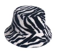 JOINPAYA Chapeau Bob D’Hiver en Peluche Motif Zèbre Coupe-Vent et Chaud Taille Unique Chapeau de Pêcheur Pliable pour Automne et Hiver Accessoire Mode pour Loisirs et Sorties en Plein