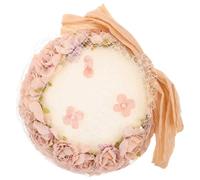 JOINPAYA Chapeau de Cérémonie Mariage Rose Poudré Couronne de Fleurs Naturelles Accessoire de Tête Fleuri Élégant pour Mariée pour Séances Photo Garden-Party et Événements Nuptiaux