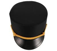 JOINPAYA Chapeau de Chef de Train Noir en Tissu Doux Casquette Vintage pour Costume de Conducteur Accessoire de Fête Thème des Trains Taille Unique Unisexe Décoration Ingénieur pour