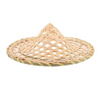 JOINPAYA Chapeau en Bambou Tissé Léger et Compact Style Chinois Rustique pour Garçon et Filles, Accessoire Mignon pour Performance sur Scène ou Carnaval