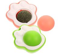 JOINPAYA Chat à l'herbe Chat de Griffe Rotative Lot de 2 Sets de Sets de Pièces en Plastique Portable à Lécher à Usage Intérieur