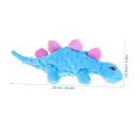 JOINPAYA Chien Peluche Dinosaure Bleu avec Couineur Interactif pour Lactivité et Éviter Dégâts Adapté Aux Chiens Joueurs et Agressifs