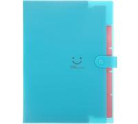 JOINPAYA Classeur A4 Accordéon Bleu 5 Compartiments en Plastique Porte-Dossier Organiseur de Fichiers Extensible pour Bureau et Rangement Documents Professionnels