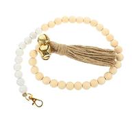 JOINPAYA Clochette pour Chien Bois Perlé Cloche De Porte Décorative Pendentif De Dressage Corde Suspendue pour Empêcher Les Chiens De s Introduire