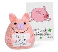 JOINPAYA Cochon Au Crochet Poupée Tricotée Animal Peluche Cochon Positif Décorations Tricotées Jouets Faits Main