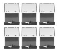JOINPAYA Coffret de Présentation pour Spécimens Lot de 6 Boîtes Transparentes Fond Solide pour Rangement Sécurisé et Nettoyage Facile des Minéraux