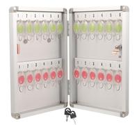 JOINPAYA Coffret Mural à Clés en Alliage d'Aluminium 24 Emplacements 21X55X325 CM Serrure Sécurisée pour Gestion et Rangement des Clés Bureau Maison et Hôtel