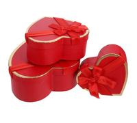 JOINPAYA Coffret Présent en Carton Rouge Forme de Cœur, Boîte à Bonbons et Parfums, Adaptée pour Saint-Valentin et Fêtes, Design Élégant et Résistant
