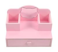 JOINPAYA Coiffeur de poupées Meuble de vanité des Petites Filles Coiffeuse Miniature de la Maison de poupée Vanités de Jouets déguisés Pink