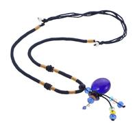 JOINPAYA Collier d'Aromathérapie Pendentif Flacon Parfum en Verre Bleu Mini Diffuseur Huile Essentielle Bijou pour Cou et Clavicule Accessoire 1 Pièce Usage Quotidien et Présent