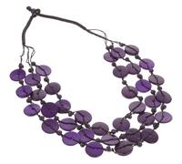 JOINPAYA Collier de Perles en Coquille de Noix de Style Bohème Multi-Couches Court en Bois Naturel pour Femme et Fille Décoration du Cou Accessoire de Mode Léger et Unique Vacances