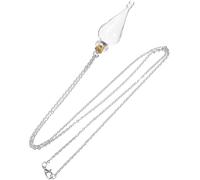 JOINPAYA Collier Flacon à Souhaits Unique et Élégant Pendentif Bouteille en Verre Argentée, Mini Bouteille Décorative Résistante pour Souvenirs et Voyages