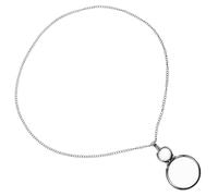 JOINPAYA Collier Loupe de Lecture 5X Portable Chaîne Légère Pendentif Loupe Suspendue Blanche Monocle pour Homme Outil Multifonction pour Lecture Cosplay et Usage Quotidien