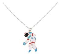 JOINPAYA Collier Pendentif Astronaute en Alliage Chaîne Clavicule Femme 60 CM Pendentif 38 X 25 CM Accessoire de Cou Simple et Élégant pour Usage Quotidien et Occasions Spéciales
