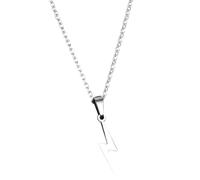 JOINPAYA Collier Pendentif Homme en Acier Titane Éclairs Design Original Chaîne Élégante Accessoire Mode Quotidien Collier Clavicule Saint-Valentin 1 Pièce