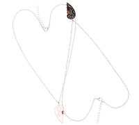 JOINPAYA Collier Pendentif Puzzle de Cœur Assorti pour Couples Chaîne en Alliage Argenté Bijou Ras-de-Cou Romantique Polyvalent Cadeau Sentimental pour Hommes et Femmes