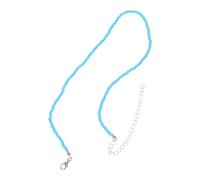 JOINPAYA Collier Perles Colorées Femme, Collier Créatif en Perles de Rocaille Bleu, Chaîne Clavicule Simple Couche, Bijou Léger pour Soirée et Plage, Taille Unique
