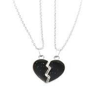JOINPAYA Collier Personnalisable en Acier Inoxydable pour Couple Pendentif Cœur et Ailes Changeant de Couleur, Détection de Température, Cadeau Élégant Saint-valentin