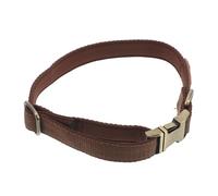 JOINPAYA Collier pour Chien Moyen Ajustable en Nylon avec Rembourrage Néoprène Souple, Anneau d Métal Étanche pour Promenade Extérieure et Protection Anti-Perte, Taille M Marron