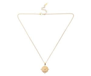 JOINPAYA Collier Ras-du-Cou Vintage en Acier Inoxydable Pendentif Œil Protecteur en Zircon Design Tarot Rétro Doré Bijou Amulette Léger pour Femmes et Filles