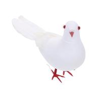 JOINPAYA Colombe Décorative Blanche Réaliste en Mousse, Figurine de Pigeon Factice Compacte et Légère pour Décoration Intérieure et Extérieure, Accessoire Photo et Décoration de Jardin