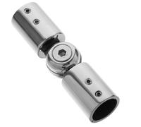 JOINPAYA Connecteur de Tringle à Rideaux d'angle en Alliage de Zinc, Fixation Réglable 90-180°, Kit Vis, Compatible Tringles Rondes, pour Salle de Bain et Fenêtres