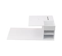 JOINPAYA Console en Acrylique Blanche pour Extension de Cils 1 Pièce, Support de Rangement Compact pour Salon de Beauté, Outil Professionnel pour Greffe et Organisation des Cils
