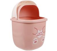 JOINPAYA Corbeille de Bureau Mini Couvercle en Plastique Poubelle Lapin Motif Aléatoire pour Chambre et Dortoir Compacte Anti-Odeurs Style Aléatoire