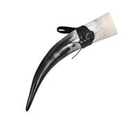 JOINPAYA Corne à Boire Viking Grosse Capacité 36-40 Cm en Véritable Corne de Bœuf Naturelle, Tasse à Bière et Vin Vintage, Légère et Portable pour Randonnées et Événements Médiévaux